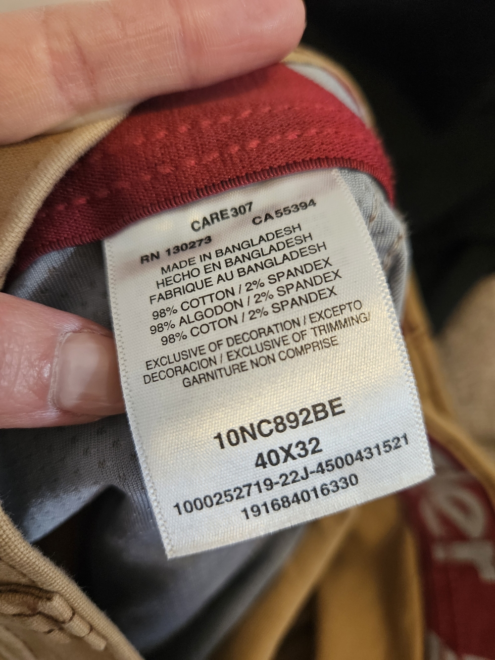 Wrangler Men's Khaki/Tan Work Chinos - Picture 4 of 5